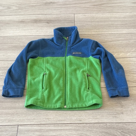 Columbia Other - Columbia Two-Tone Blue and Green Fleece Jacket XXS 4-5
